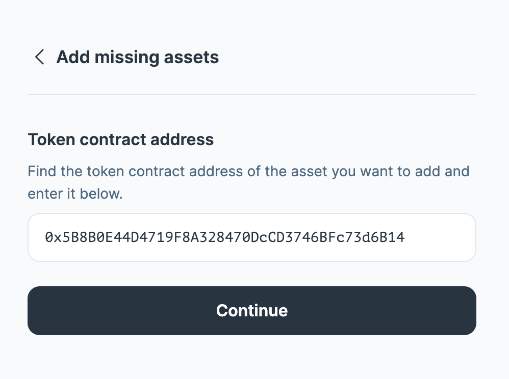 Add missing asset input field