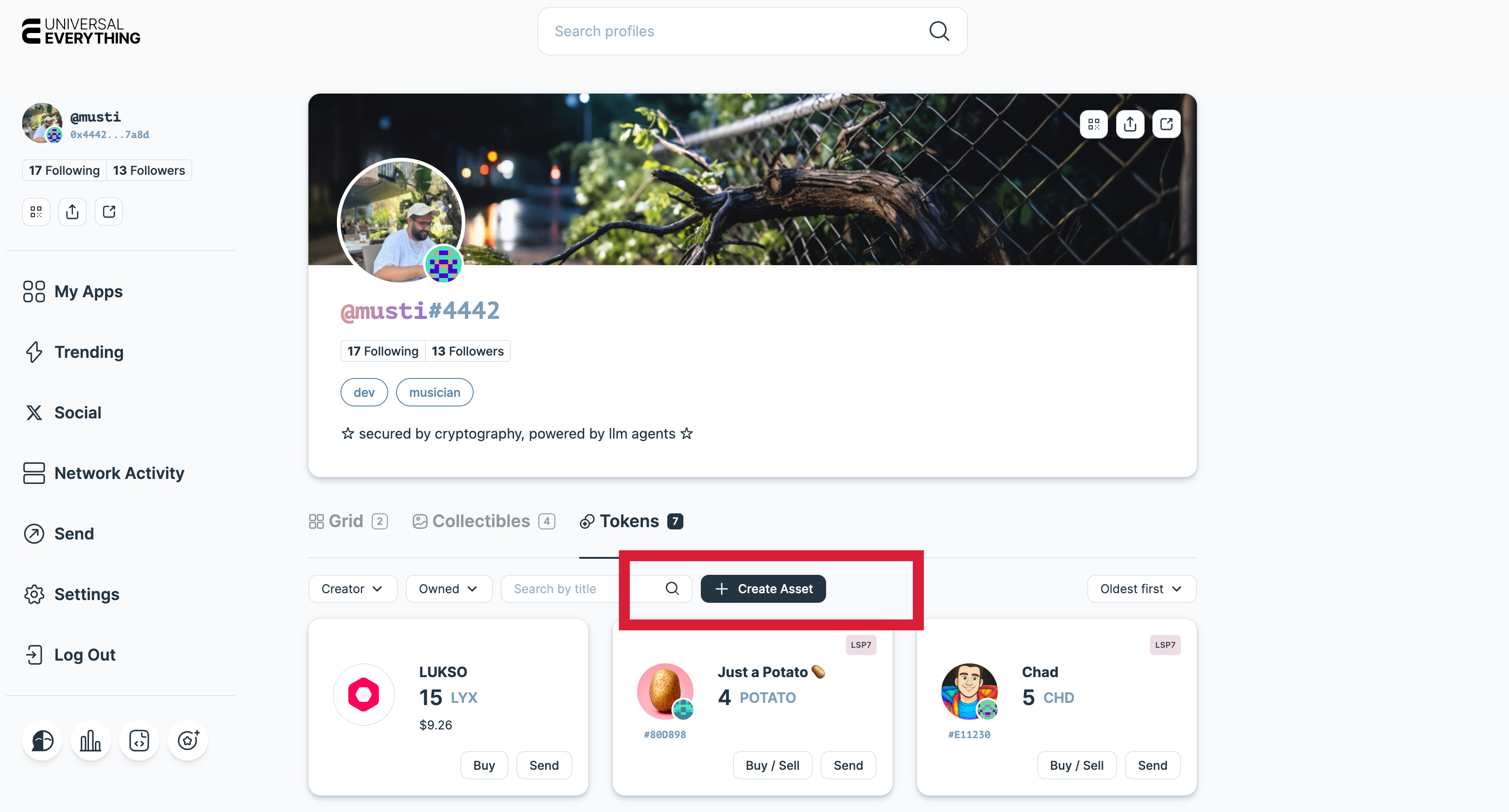 Connect wallet and select Token Creator
