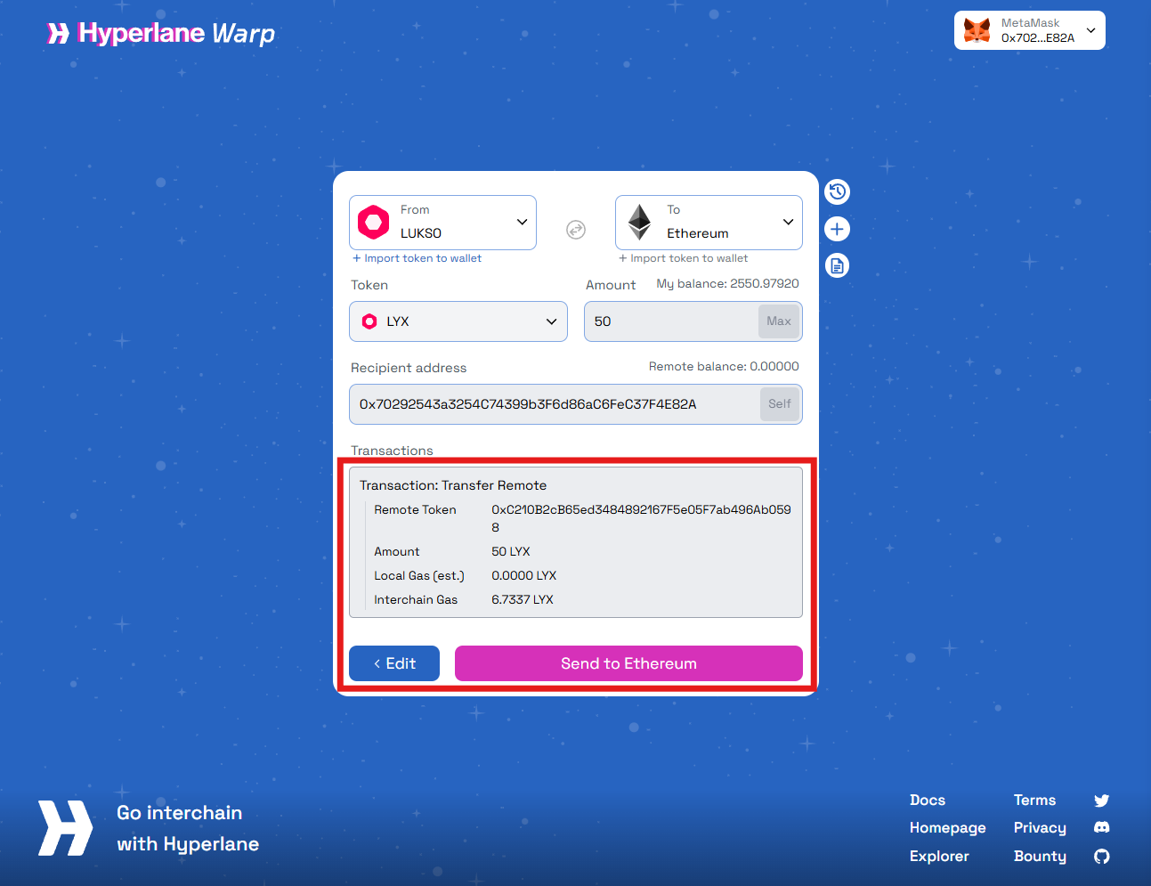 Bridge UI